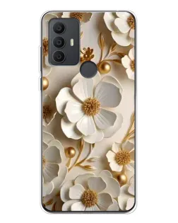 Чехол для TCL 306 с картинкой «Белие бумажние  цвети»