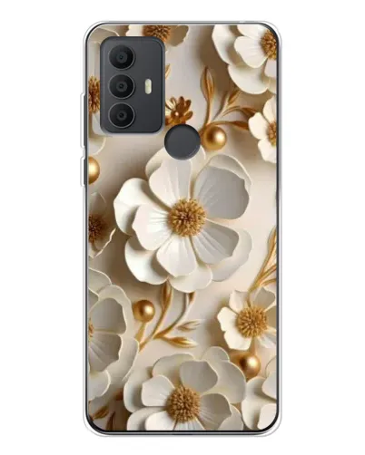 Чехол для TCL 306 с картинкой «Белие бумажние цвети» Чехол для TCL 306 с картинкой «Белие бумажние цвети»