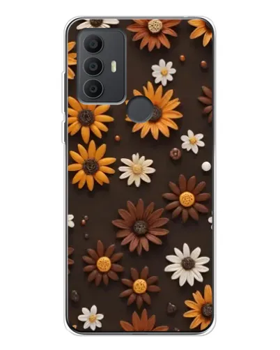 Чехол для TCL 306 с картинкой «Узор из маленьких подсолнухов» Чехол для TCL 306 с картинкой «Узор из маленьких подсолнухов»