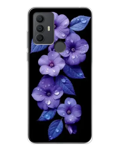 Чехол для TCL 306 с картинкой «Фиолетовые цветы с росою» Чехол для TCL 306 с картинкой «Фиолетовые цветы с росою»