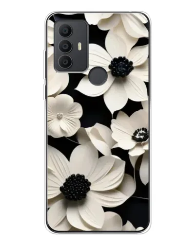 Чехол для TCL 306 с картинкой «Объемные белые цветы» Чехол для TCL 306 с картинкой «Объемные белые цветы»