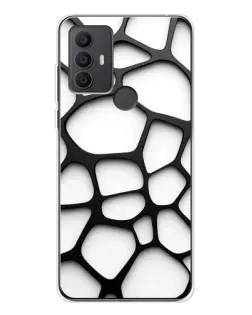 Чехол для TCL 306 с картинкой «Белая объемная сетка» Чехол для TCL 306 с картинкой «Белая объемная сетка»