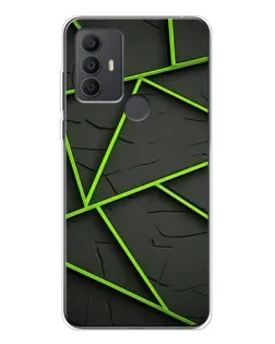 Чохол для TCL 306 з картинкою «Зелені геометричні лінії» Чохол для TCL 306 з картинкою «Зелені геометричні лінії»