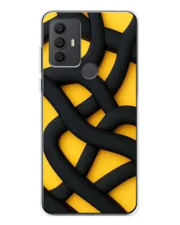 Чохол для TCL 306 з картинкою «Чорне жовте переплетення» Чохол для TCL 306 з картинкою «Чорне жовте переплетення»