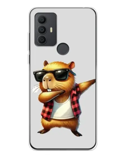 Чехол для TCL 306 с картинкой «Капибара рэпер даб» Чехол для TCL 306 с картинкой «Капибара рэпер даб»