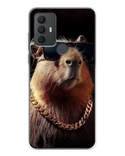 Чехол для TCL 306 с картинкой «Капибара золотая цепь» Чехол для TCL 306 с картинкой «Капибара золотая цепь»