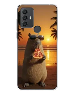 Чехол для TCL 306 с картинкой «Капибара с пиццей» Чехол для TCL 306 с картинкой «Капибара с пиццей»