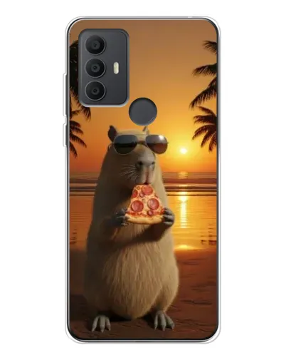 Чехол для TCL 306 с картинкой «Капибара с пиццей» Чехол для TCL 306 с картинкой «Капибара с пиццей»
