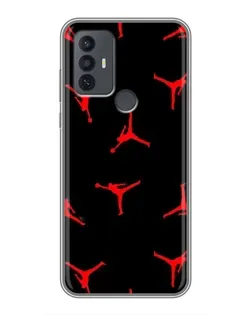 Чехол для TCL 30E с картинкой «Jordan Red Pattern» Чехол для TCL 30E с картинкой «Jordan Red Pattern»
