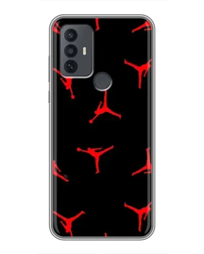 Чехол для TCL 30E с картинкой «Jordan Red Pattern» Чехол для TCL 30E с картинкой «Jordan Red Pattern»