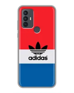 Чехол для TCL 30E с картинкой «Ретро блоки Adidas»