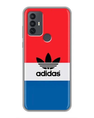 Чехол для TCL 30E с картинкой «Ретро блоки Adidas» Чехол для TCL 30E с картинкой «Ретро блоки Adidas»