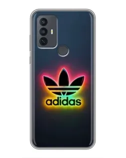 Чехол для TCL 30E с картинкой «Неоновый Adidas»