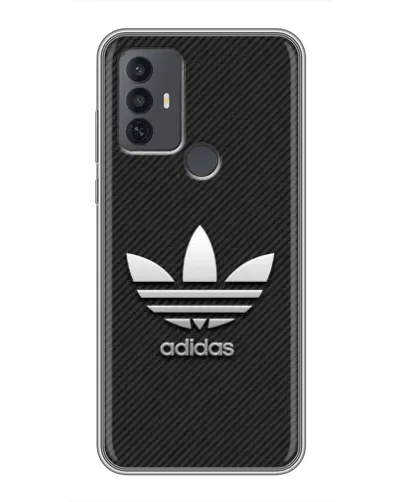 Чехол для TCL 30E с картинкой «Adidas Карбоновая текстура» Чехол для TCL 30E с картинкой «Adidas Карбоновая текстура»