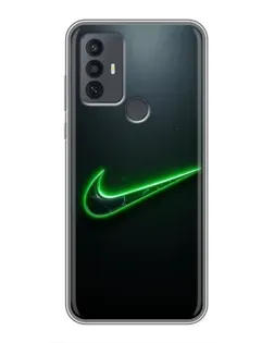 Чехол для TCL 30E с картинкой «Неоновый контур Nike» Чехол для TCL 30E с картинкой «Неоновый контур Nike»