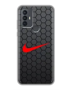 Чехол для TCL 30E с картинкой «Nike — карбоновая сетка» Чехол для TCL 30E с картинкой «Nike — карбоновая сетка»