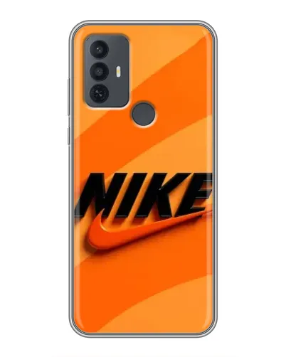 Чехол для TCL 30E с картинкой «Оранжевый драйв Nike»