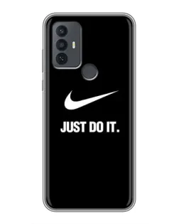 Чехол для TCL 30E с картинкой «Классический принт Nike»