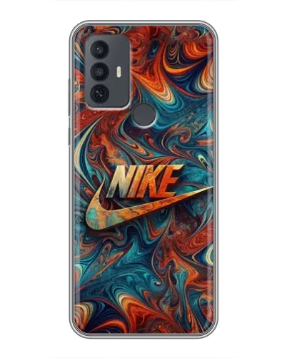 Чехол для TCL 30E с картинкой «Nike в абстракции»