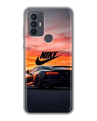 Чехол для TCL 30E с картинкой «Nike и суперкар»