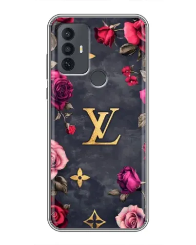 Чехол для TCL 30E с картинкой «Цветочный Louis Vuitton»