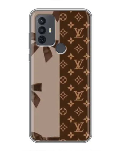 Чехол для TCL 30E с картинкой «Louis Vuitton — банты»