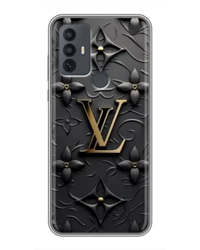 Чехол для TCL 30E с картинкой «Кожаная текстура LV»