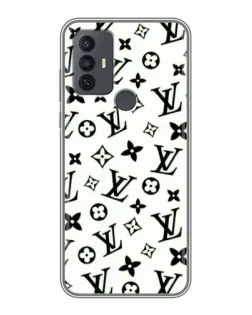 Чехол для TCL 30E с картинкой «Монохромный хаос LV»