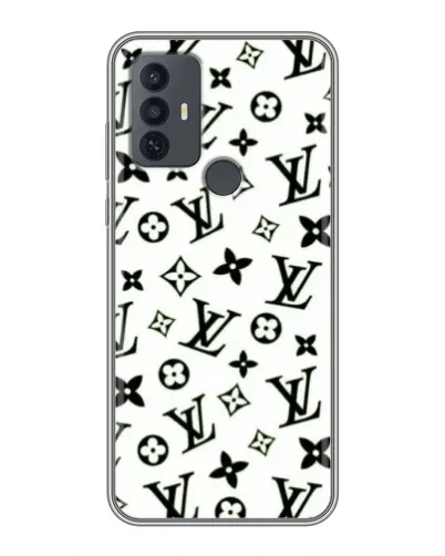 Чехол для TCL 30E с картинкой «Монохромный хаос LV»