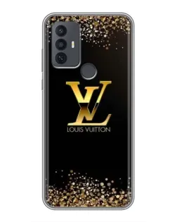 Чехол для TCL 30E с картинкой «LV — золотые искры»