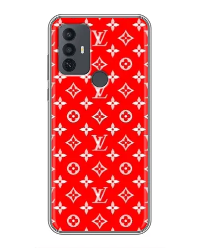 Чехол для TCL 30E с картинкой «Яркий паттерн LV»