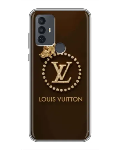 Чехол для TCL 30E с картинкой «LV — золотая печать»