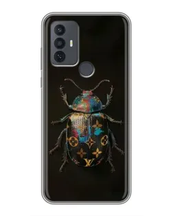 Чехол для TCL 30E с картинкой «LV — мраморный принт»
