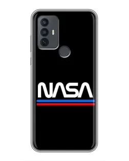 Чехол для TCL 30E с картинкой «NASA — классика Red Blue» Чехол для TCL 30E с картинкой «NASA — классика Red Blue»