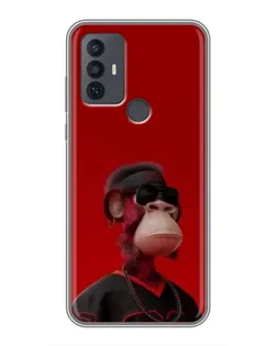 Чехол для TCL 30E с картинкой «Bored Ape в красном» Чехол для TCL 30E с картинкой «Bored Ape в красном»