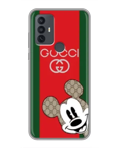 Чехол для TCL 30E с картинкой «Gucci — полосы и Микки» Чехол для TCL 30E с картинкой «Gucci — полосы и Микки»