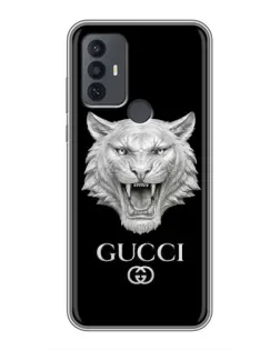 Чохол для TCL 30E з картинкою «Gucci — срібний лев» Чохол для TCL 30E з картинкою «Gucci — срібний лев»