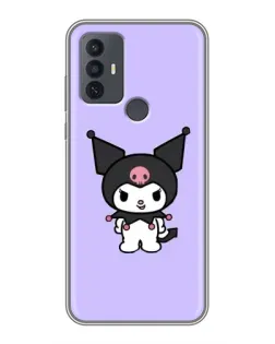 Чехол для TCL 30E с картинкой «Kuromi — нежный фиолетовый»