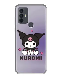 Чехол для TCL 30E с картинкой «Kuromi — фиолетовый арт»