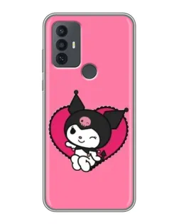 Чехол для TCL 30E с картинкой «Kuromi — любовь в сердце»