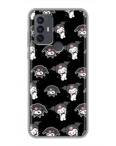 Чехол для TCL 30E с картинкой «Черный паттерн Kuromi» Чехол для TCL 30E с картинкой «Черный паттерн Kuromi»