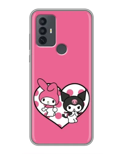 Чехол для TCL 30E с картинкой «Kuromi и My Melody» Чехол для TCL 30E с картинкой «Kuromi и My Melody»