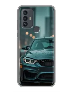 Чехол для TCL 30E с картинкой «BMW в огнях города»