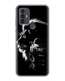 Чехол для TCL 30E с картинкой «BMW и лев»