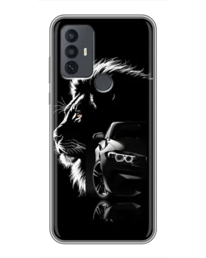 Чехол для TCL 30E с картинкой «BMW и лев» Чехол для TCL 30E с картинкой «BMW и лев»