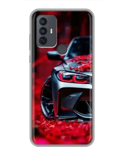 Чехол для TCL 30E с картинкой «Спортивная BMW и цветы» Чехол для TCL 30E с картинкой «Спортивная BMW и цветы»