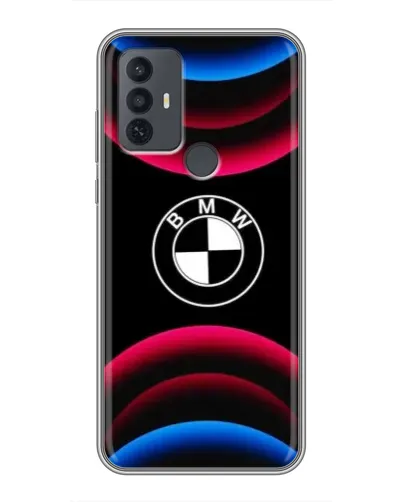Чехол для TCL 30E с картинкой «Логотип BMW и неоновые дуги» Чехол для TCL 30E с картинкой «Логотип BMW и неоновые дуги»