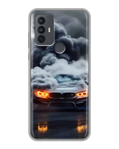 Чехол для TCL 30E с картинкой «BMW в дыму» Чехол для TCL 30E с картинкой «BMW в дыму»