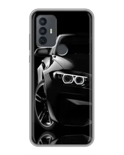 Чохол для TCL 30E з картинкою «Чорна BMW — профіль»