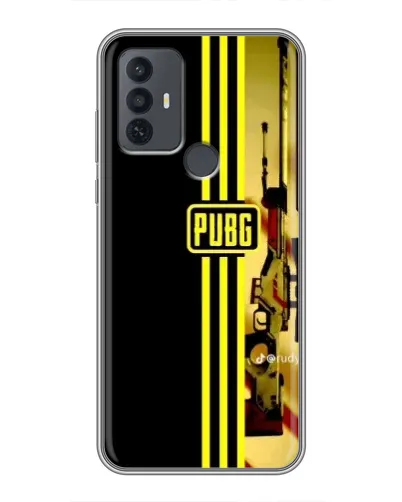 Чехол для TCL 30E с картинкой «PUBG — камуфляжный шлем»